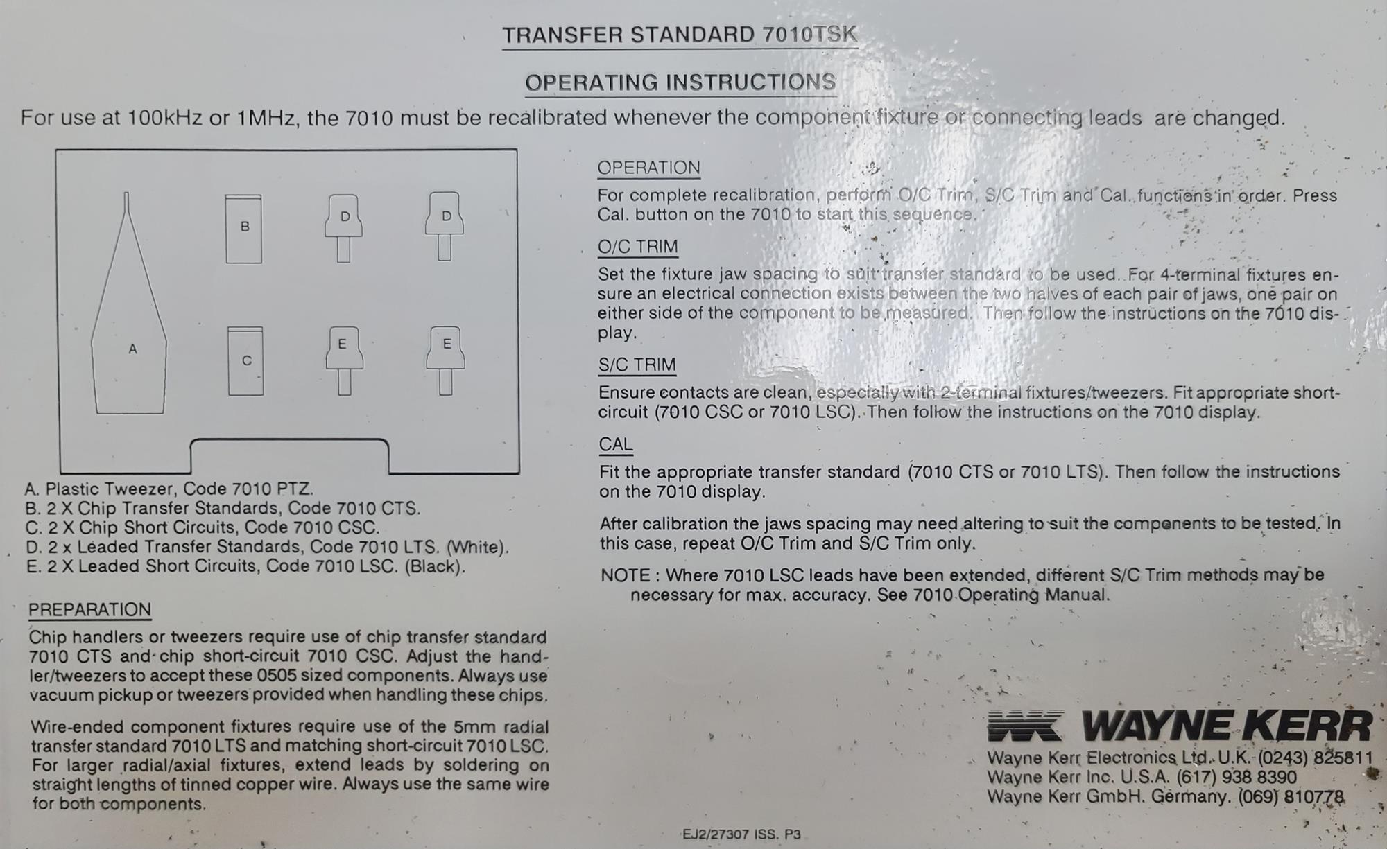 Wayne Kerr 7010TSK for sale